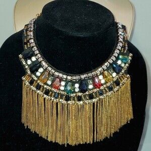 Gold Beaded Chain‎ Necklace